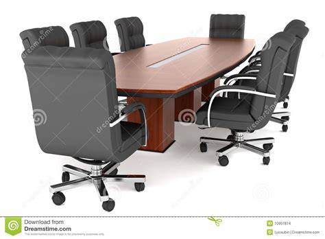 Executive wooden and glass top conference table & 6 chairs for sale! Conference Table And Office Chairs Stock Illustration ...