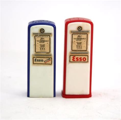 1950 s esso gas pump advertising salt and pepper shakers set etsy gas pumps salt pepper