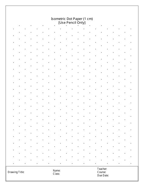 Black 1 Cm Isometric Dot Paper Template Pencil Only Download