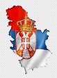 Premium PSD | Serbian flag map