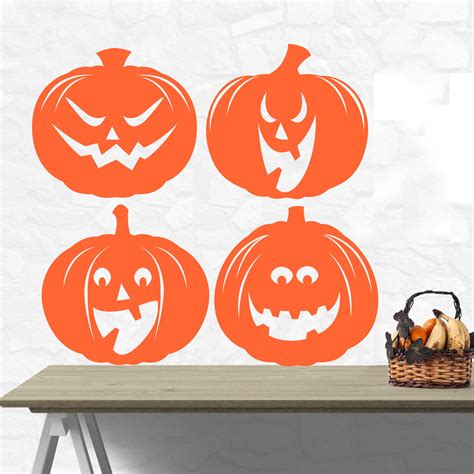 Halloween Jack O Lantern Decals Holiday Decoration Pumpkins