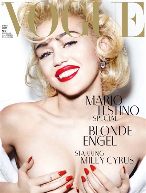 Miley Cyrus In Vogue Magazine Germany March 2014 Issue Hawtcelebs