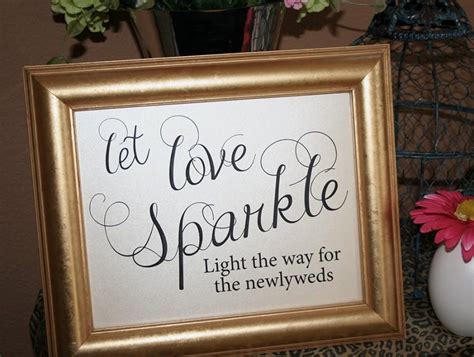 Wedding Sparkler Sign Let Love Sparkle 8x10 Light The Way For The