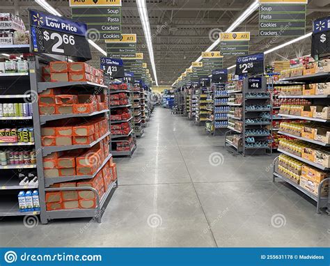Walmart Grocery Store Interior Middle Store Aisle Editorial Stock Photo
