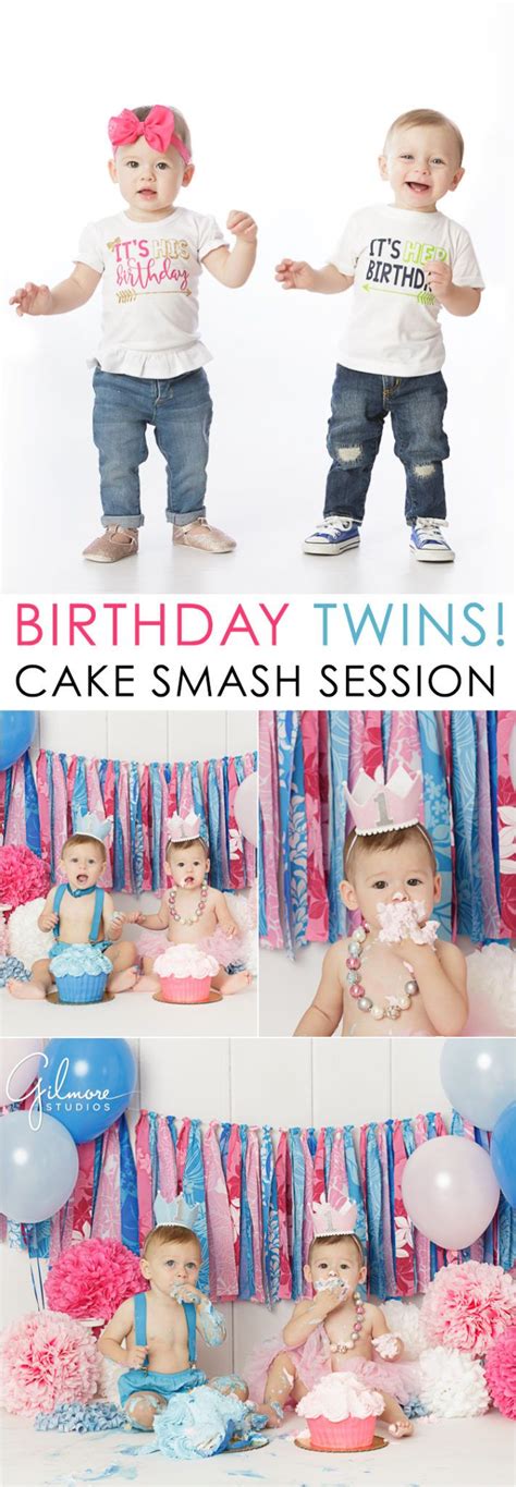 Twins 1st Birthday Cake Smash Session Gilmore Studios Orange