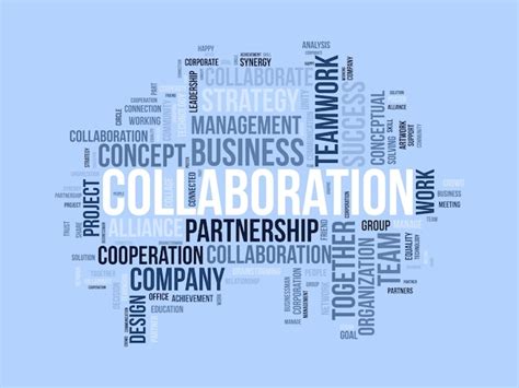 Premium Vector Word Cloud Background Concept For Collaboration
