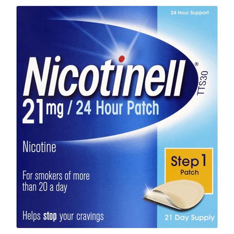 Nicotinell Nicotine Patch Stop Smoking Aid Step 1 21 Mg 24 Hour 21