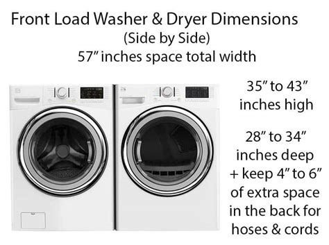 When shopping, remember that the machine's size refers to its capacity. Washer and Dryer Dimensions (Size Guide) - Designing Idea