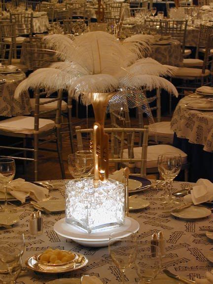 Jazz Themed Wedding Event Centerpiece Table Top Design And Decor