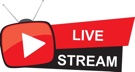 Live Stream Icon Live Streaming Sign With Play Button Live Broadcast