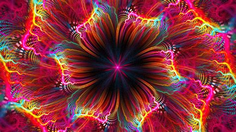 Colorful Fractal Flower Art Hd Abstract Wallpapers Hd Wallpapers Id