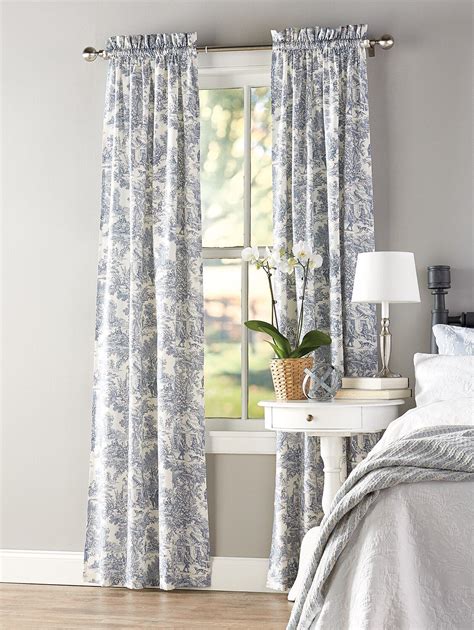 Essex Toile Rod Pocket Curtains In 2020 Country Style Curtains