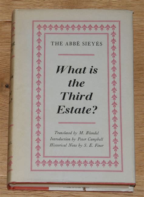 What Is The Third Estate By Sieyès Emmanuel Joseph Peter Campbell