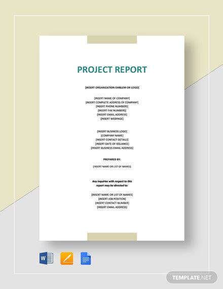 Business Project Report Sample Pdf Master Of Template Document
