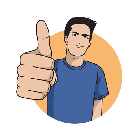 Thumbs Up Guy Vector Art Icons And Graphics For Free Download