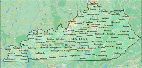 Free Printable Kentucky Map Collection And Other Us State Maps