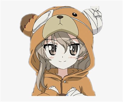Anime Girl Clipart Bear Cute Bear Anime Girl Png Image