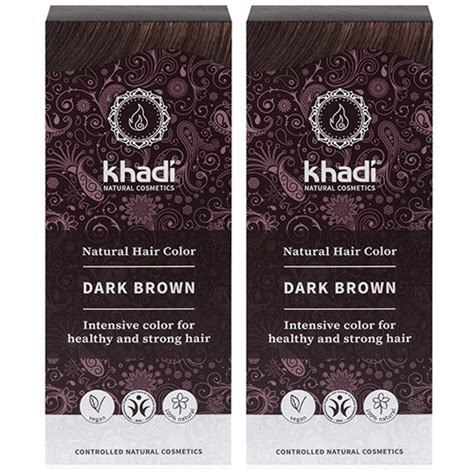 Khadi Herbal Hair Colour Dark Brown Twin Pack Natural Hair Colours