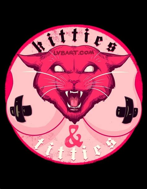 Kitties Titties Ii Fine Art Print Poster Etsy