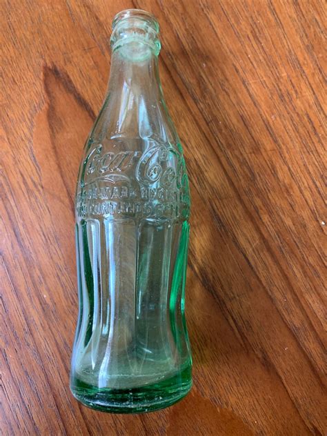 Vintage Green Glass Coca Cola Bottle Etsy