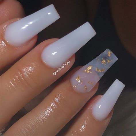 Holly Nails Acrylic Milky White Nails