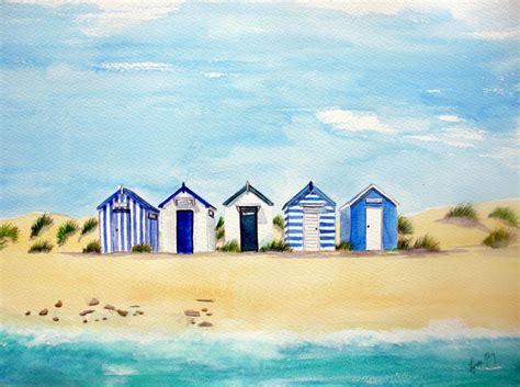 Beach Hut Paintings Sale Lynette Amelie Seaside Art