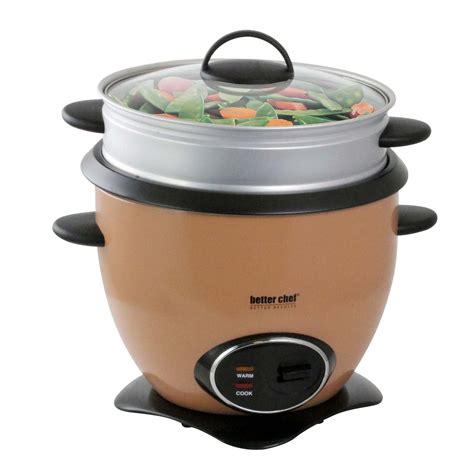 Better Chef Cup Rice Cooker With Food Steamer Attachment Walmart Com