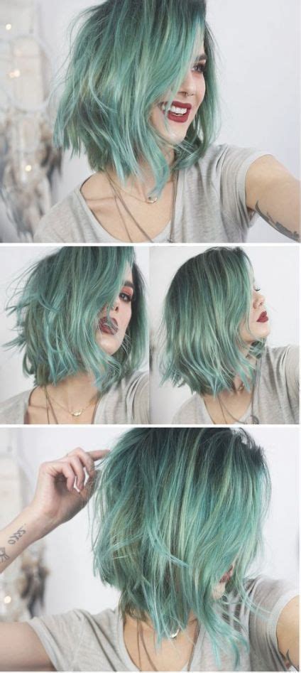 Super Hair Green Pastel Colour 40 Ideas Metallic Hair Color Hair Styles Metallic Hair