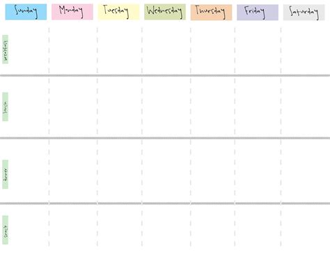 Printable Weekly Calendar With 15 Minute Time Slots