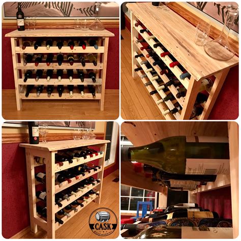 Reclaimed Wood Wine Rack Made From Pallet Wood And Reclaimed Spruce