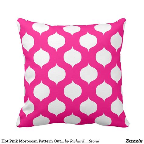 Pretty in pink flamingo outdoor pillow grandin road. Hot Pink Moroccan Pattern Outdoor Pillows | Zazzle.com ...
