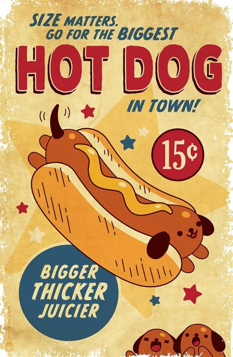 Vintage Hot Dog Mini Print Etsy Vintage Poster Design Retro Poster