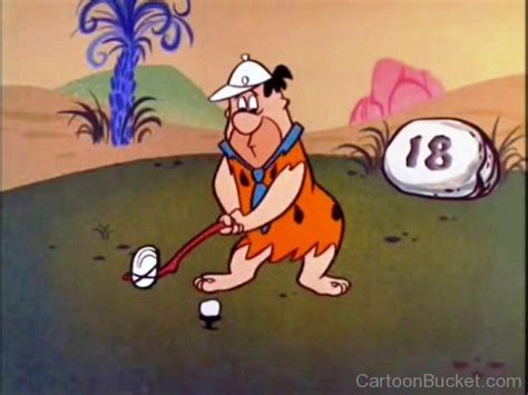 Fred Flintstone Playing Golf
