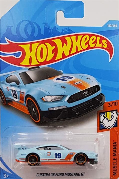 Buy Hot Wheels Muscle Mania Custom Ford Mustang GT Light Blue And Orange