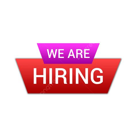 We Are Hiring Label Banner Poster Job Recruitment We Are Hiring Banner