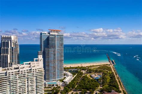 Miami Beach Scenic Landscape With View Of The Ocean Stock Image Image