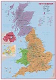Primary UK Wall Map Political