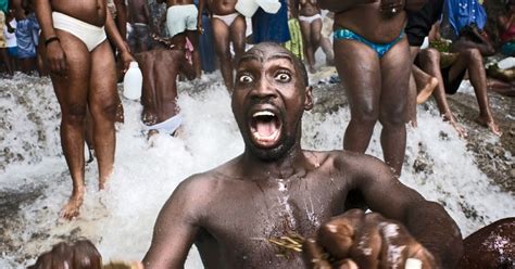 A Village Where People Bath Naked In A Waterfall To Obtain Healing Every Year In Summer