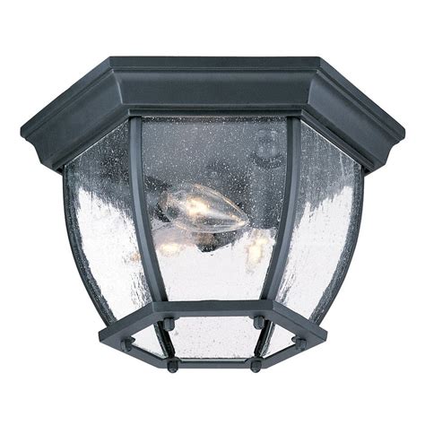 Our security porch lights can provide added safety benefits, and our pir sensor porch lights are an effortless way to light the entrance to your home. Acclaim Lighting 10-in W Matte Black Outdoor Flush Mount ...