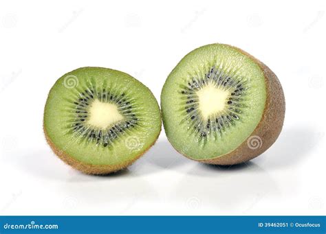 Kiwi Fruit Stillife Isolated On White Background Healthy Nutrition