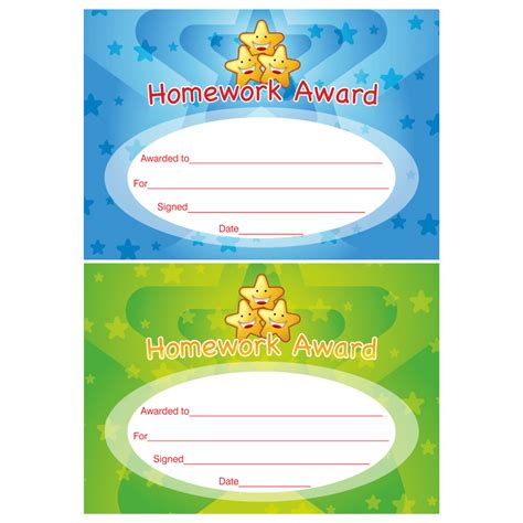 Homework Award Certificate Pack For Teachers