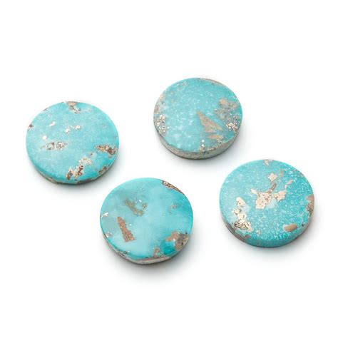 Untreated Natural Persian Turquoise Round Cabochons Approx 20mm