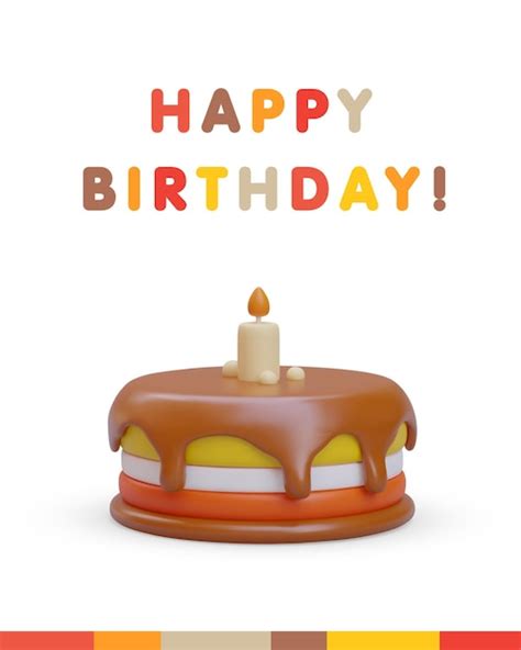 Premium Vector Greeting Card Template Happy Birthday Festive Cake