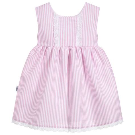 Girls Pink Stripe Cotton Dress Candy Stripe Dress Girl Outfits Clothes