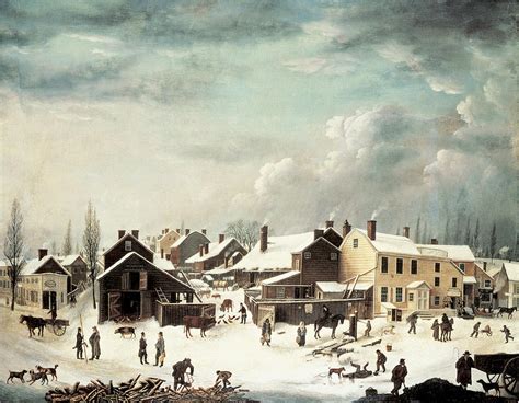 Winter Scene In Brooklyn Painting By Francis Guy Pixels