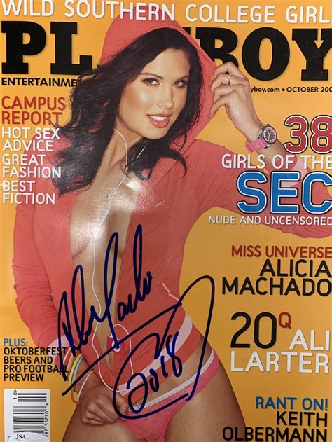 Lot Alicia Machado Signed Playboy Magazine