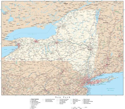 New York Map State Bhe