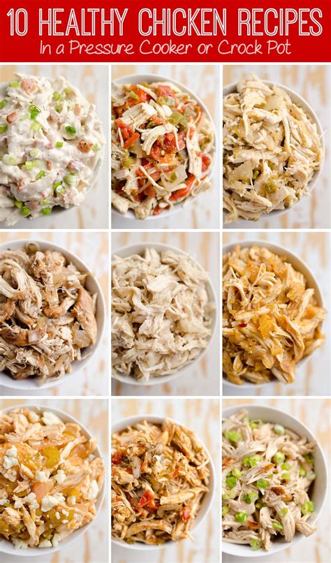 Desserts, sweets, drinks and sauces. 10 Healthy Chicken Recipes in a Pressure Cooker or Crock ...