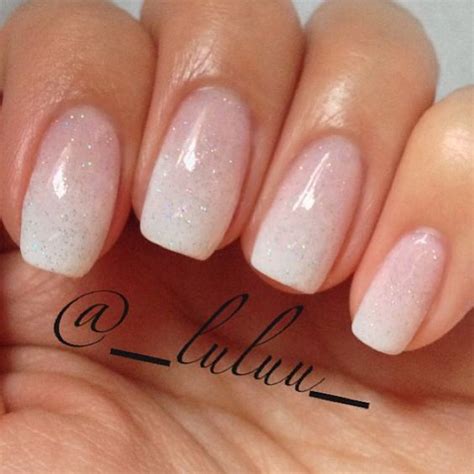 Ombre French Manicure With Glitter Bride Nails Ombre Nails Glitter