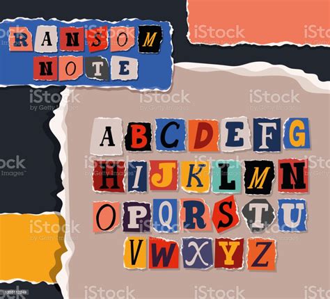 Ransom Note Alphabet Font Illustration Stock Illustration Download